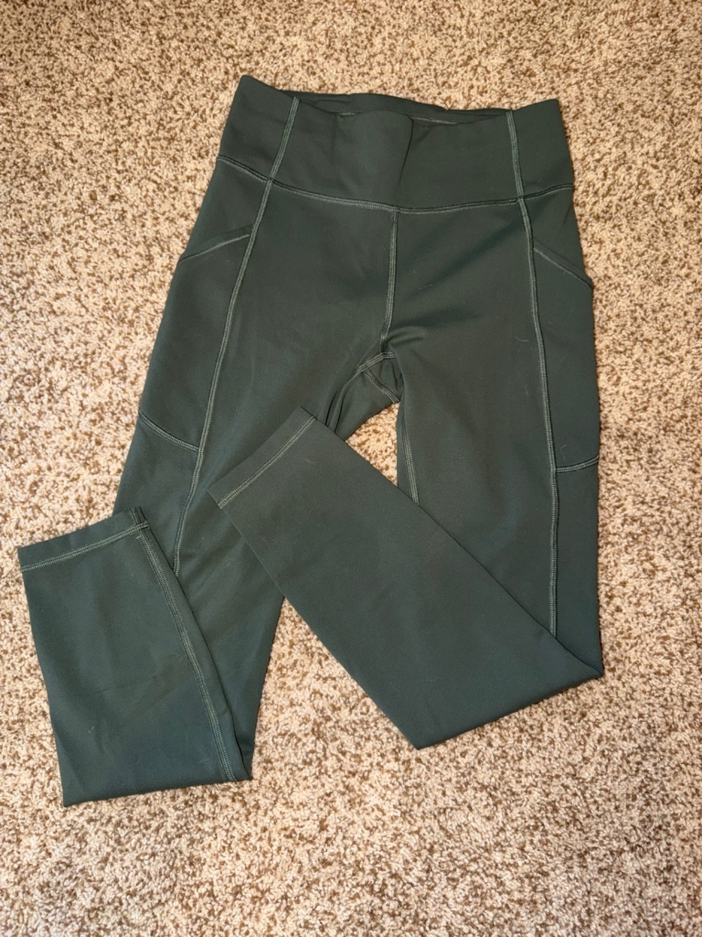 Lululemon High-Waist Deep Green Leggings